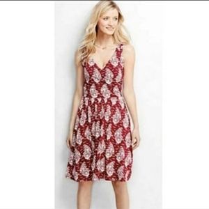 Lands End Faux Wrap Dress Sailboat Print (Medium)